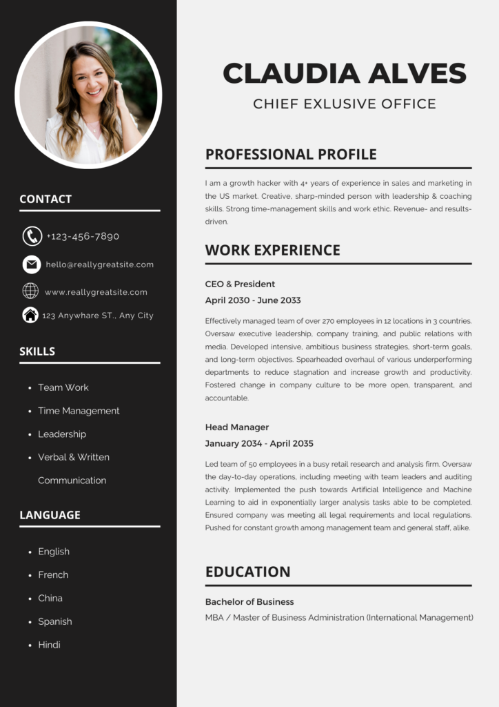 Download Test File & Bandwidth Speed Check Modern Profile Resume Template